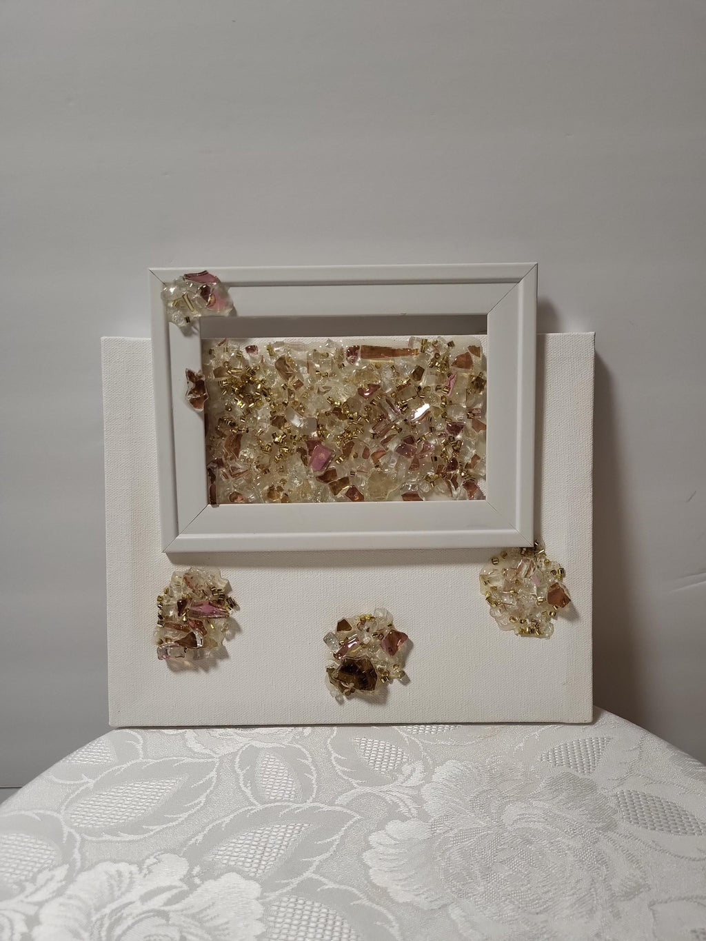 Hand-Designed 3D Crystal Artwork, Rose Pink Decor