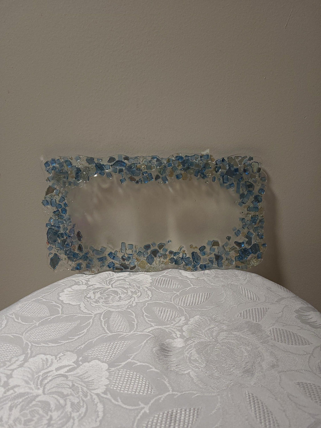 Hand-Designed Resin Crystal Tray Decor, Candle & Trinket Display