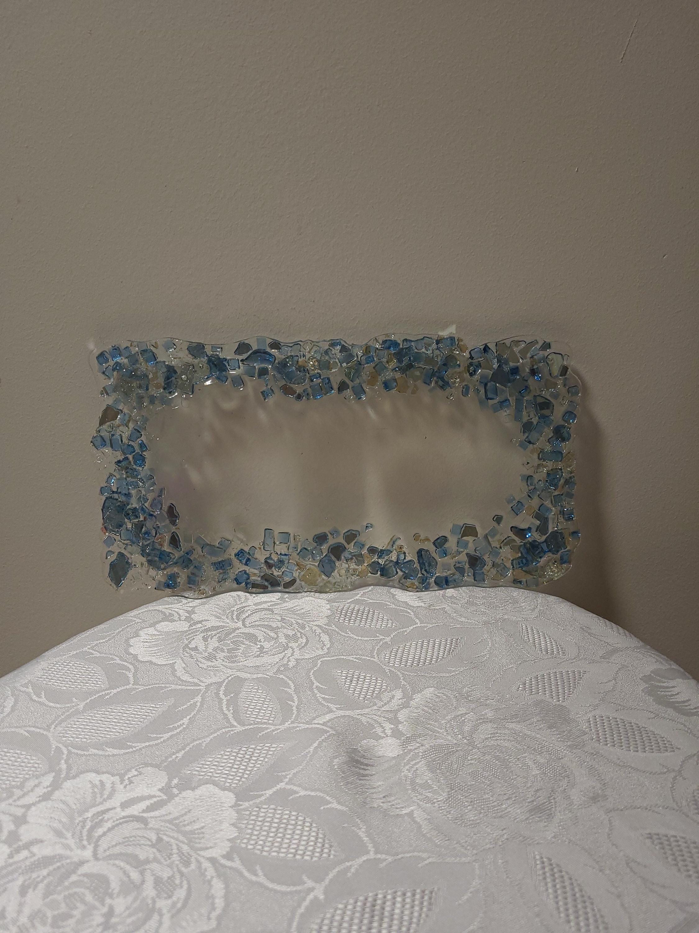 Hand-Designed Resin Crystal Tray Decor, Candle & Trinket Display