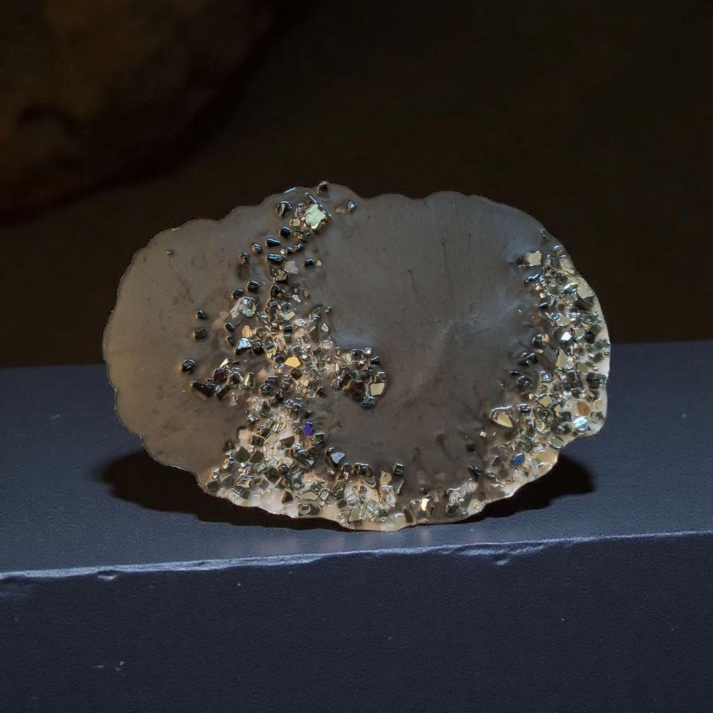 Hand-Designed Resin Crystal Decor: Elegant Candle, Trinket, Vase Display