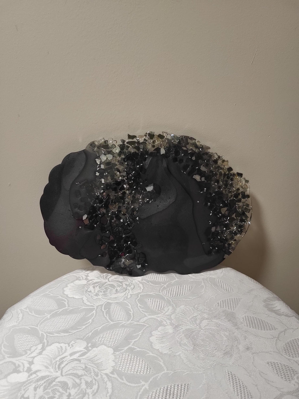 Hand-Designed Resin Crystal Decor: Elegant Candle, Trinket, Vase Display