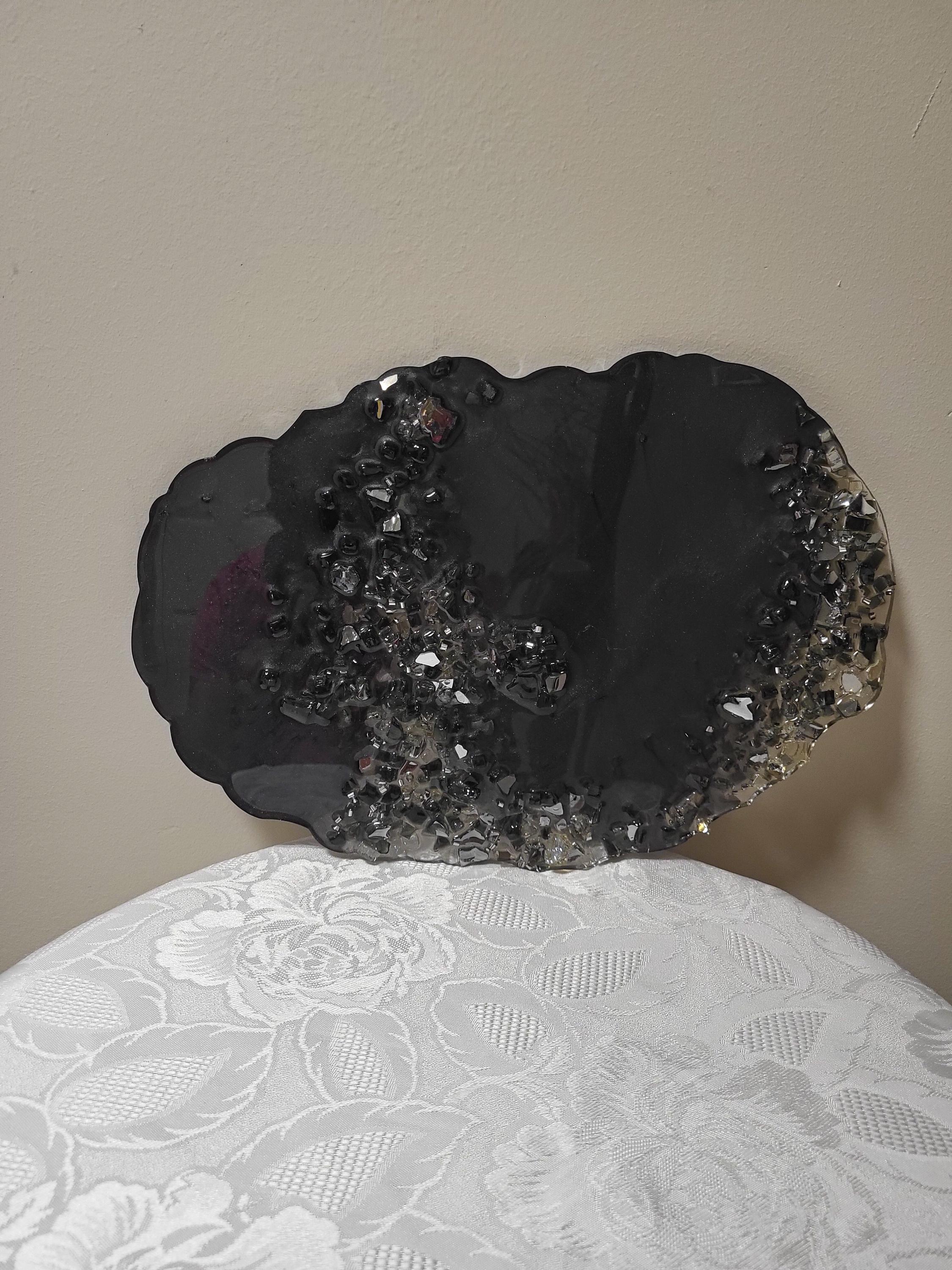 Hand-Designed Resin Crystal Decor: Elegant Candle, Trinket, Vase Display