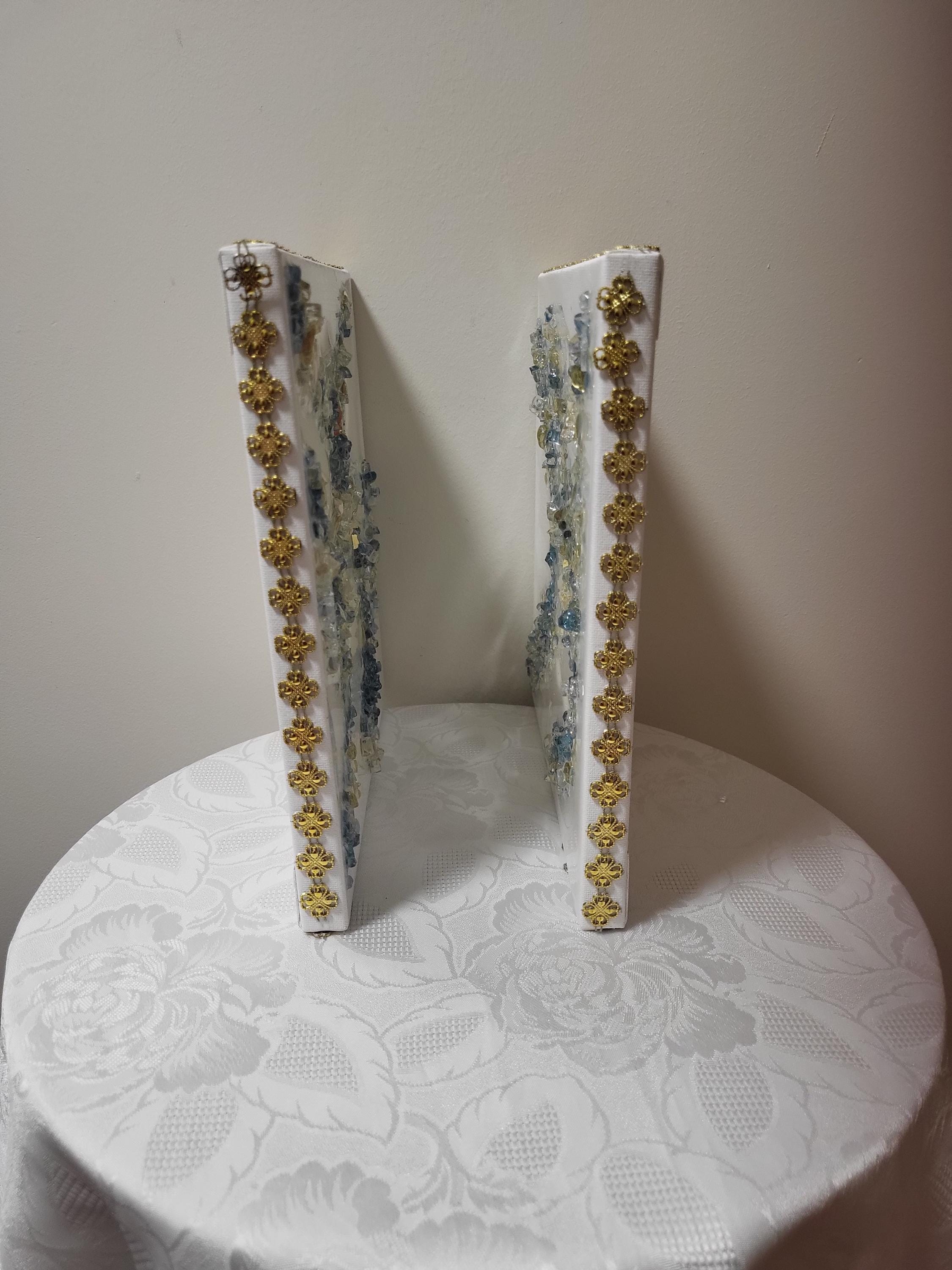 3D Crystal 10x10 canvases, Set of 2 Artwork design collection: Elegant Home Decor