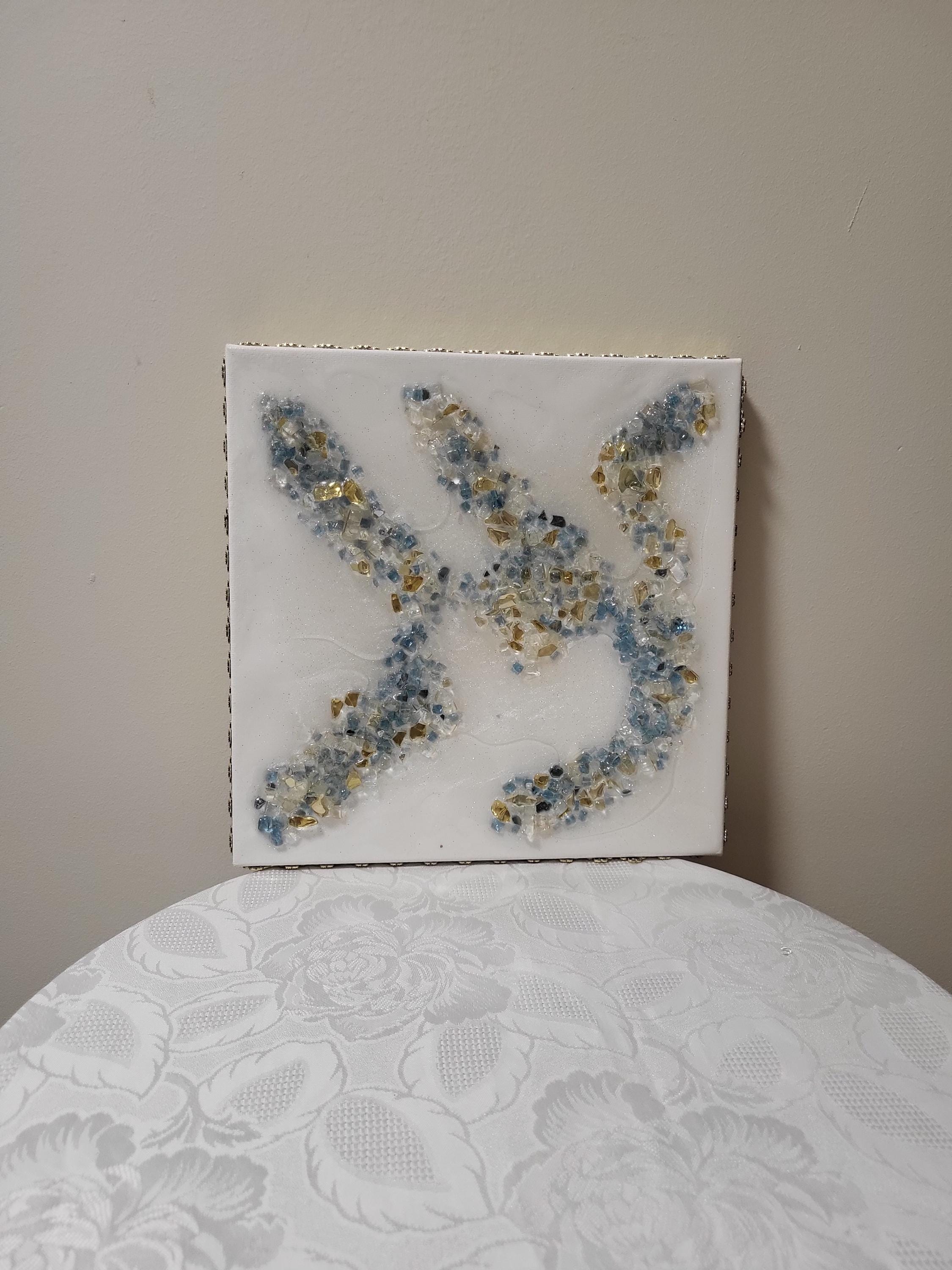 3D Crystal 10x10 canvases, Set of 2 Artwork design collection: Elegant Home Decor