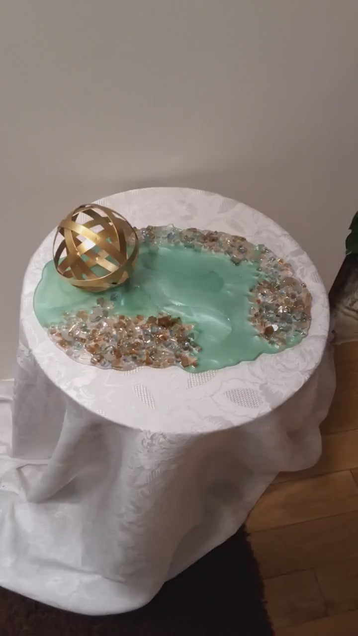 3D Abstract Resin Artwork, Elegant Home Decor Tray collection