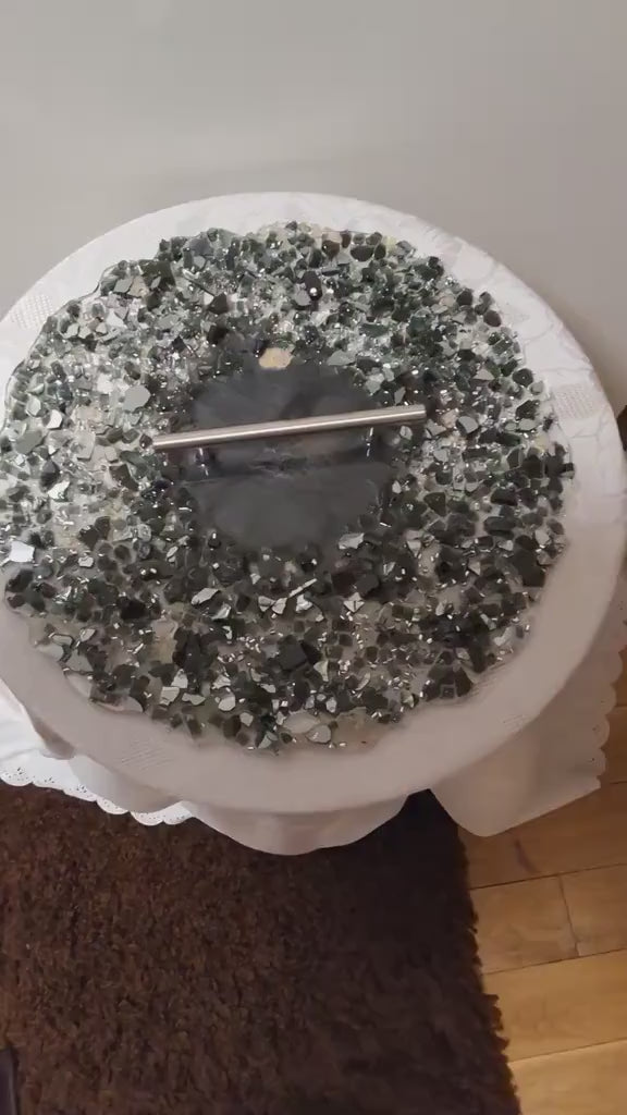 Hand-Designed 3D Crystallized Decorative Artwork – Elegant Display Tray
