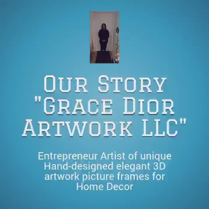 Entrepreneur Artist of 3D elegant unique abstract artwork paintings, hand-designed with crystals encased. Size 18x24