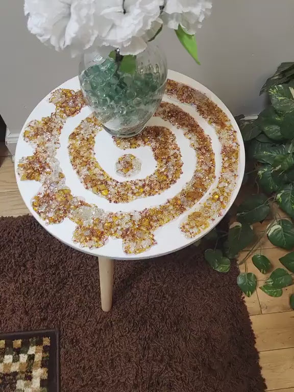Hand designed 3D Elegant crystallized artwork, exquisite color of amber, Elegantly unique in detail