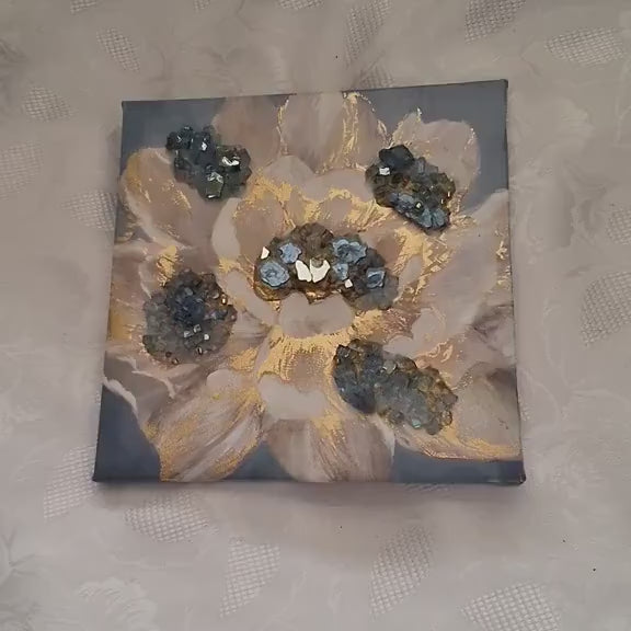 Hand Designed 3D Elegant Crystallized Artwork with Crystals